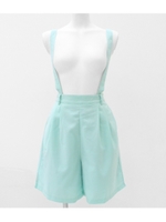 【Sandie anap】サスペンダー付きガウチョパンツ/サックスブルー(020)