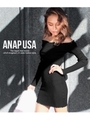 【ANAP USA】ダメージポイントリブタイトワンピース/レッド(025)