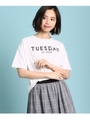 曜日ロゴTシャツ/ホワイト系(002)