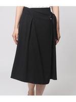 2wayラップスカート/ブラック(027)