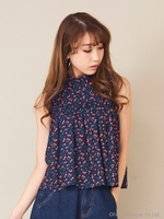 ミニチェリーリボントップス/ネイビー