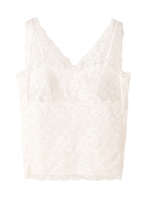 【タンクトップ】総レースＶタンク/ブラック