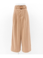 【Alluge】サンディングスエードベルト付パンツ/ベージュ(005)