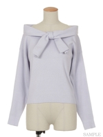 タイカラーニット/サックス