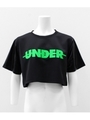 【UNDER ANAP】メタリック袖ロゴトップス【別売りSETUP】/ブラック(027)