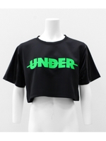 【UNDER ANAP】メタリック袖ロゴトップス【別売りSETUP】/ブラック(027)