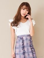 バックリボンフリルTOPS/ピンク