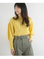 マトンスリーブニット/レモンイエロー(031)