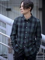 [GIORDANO]長袖フランネルシャツ