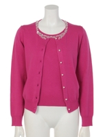 スパンコール刺繍ツイン/ローズピンク