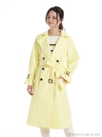 ボリュームスリーブトレンチコート/ライトイエロー