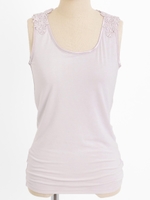 モチーフレースタンク/ラベンダー