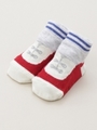 Baby スニーカージャカード柄カップソックス/レッド