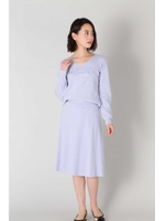 〈洗える〉ニットセットアップ/ブルー(110)