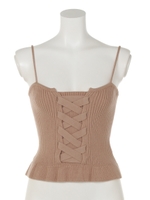 スピンドルニットビスチェ/ダークピンク