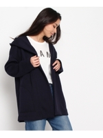 ダブルフェイスフーディカーディガン/グレー(812)