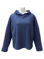 【UNDER ANAP】デニム風フリンジ付パーカー【別売りSETUP】/ブルー(019)