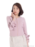 トロミお袖リボンジャケット/ピンク