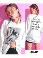 【ANAP】フォトプリントトレーナー/ホワイト(001)