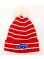 【anap mimpi】ボーダーワッペンニット帽/レッド(025)