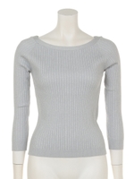 ラメ2WAYリブニット（ライトグレー)/ライトグレー