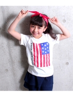 【ANAP KIDS】フラッグプリントTシャツ/ホワイト(001)