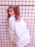 AU heart tulle MA-1/ピンク