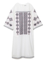 EMBROIDERED DRESS/ホワイト