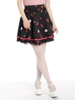 LacyHeartCherryフレアーSK/ブラック