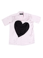 【MILKBOY】SILKY HEART SHIRTS/ピンク×クロ