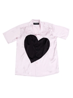 【MILKBOY】SILKY HEART SHIRTS/ピンク×クロ