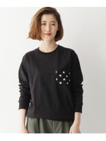 【WEB限定】ポケット異素材 リブ長袖Tシャツ 14010/ピンクゴールド(005)