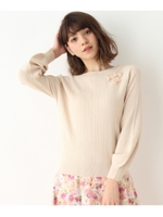 【WEB限定サイズ(S・LL)あり】ケーブルリブニット/ライトベージュ(051)