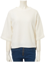 【インスタグラマーコラボ】Uネックバックロングプルオーバー/ホワイト