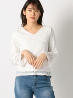 ２WAYレースブラウス/シロ