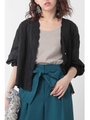 コットンスカラップレースブラウス/ブラック(010)