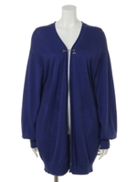 サンダー針抜きカーデ/ブルー