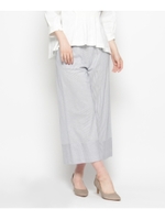 トリコットストライプストレッチパンツ/ライトブルー(391)