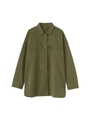 フリルミリタリージャケット/カーキ(180)