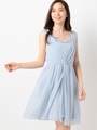 フィットアンドフレアドレス《結婚式/二次会/謝恩会/パーティー》/ライトブルー