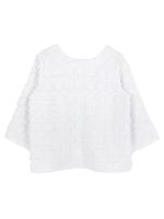 マスフリンジパターン2wayトップス/ホワイト