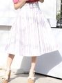 【sw】ラインフラワーミモレ丈スカート/PPL