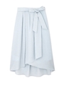 ◆大きいサイズ◆［WEB限定商品］スウェイングシャンブレースカート/サックスブルー(110)