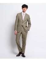 シャークチェックシングルスーツ[メンズ スーツ チェック]/ベージュ(254)