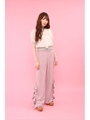 スリットフリルパンツ/ライトピンク