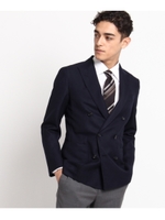 ダブルブレステッドポップサックジャケット/ブルー系(094)