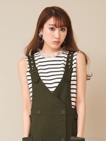 フリルネックカットTOPS/マルチ