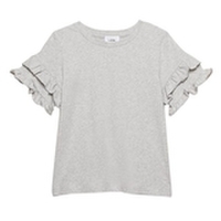 【LIEN】袖フリルつきTシャツ