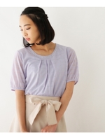 【WEB限定】無地見えチェックプルオーバー/ライトパープル (081)