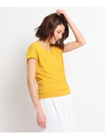 カシュクールニット+スムースタンクトップ/レモンイエロー(031)